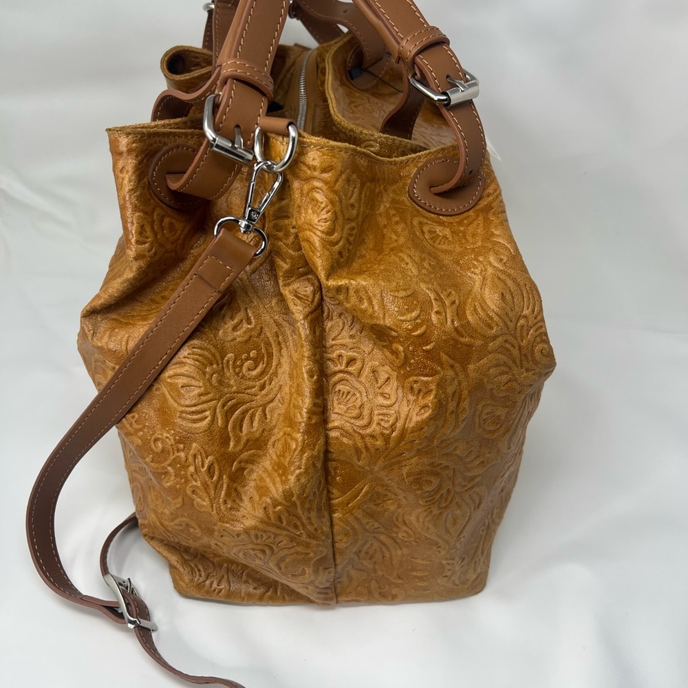 ISADORA ITALY  GENUINE Leather Large Bag Tote Purse - Picture 3 of 13